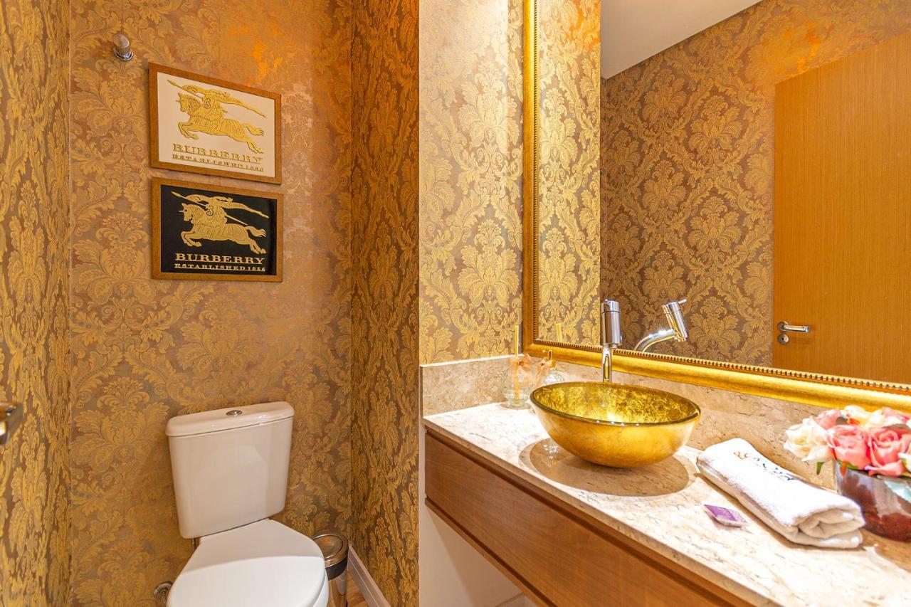 Rosa Apartamento Luxo No Centro Gramado Apartment Bagian luar foto
