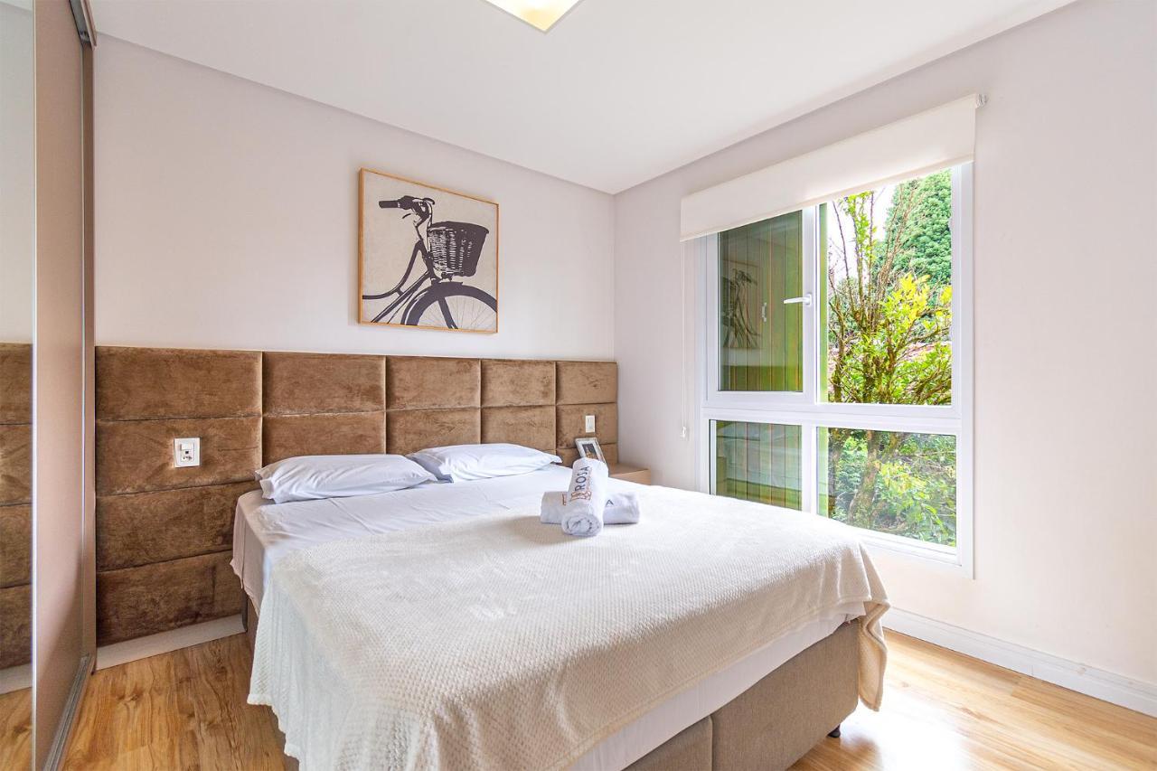 Rosa Apartamento Luxo No Centro Gramado Apartment Bagian luar foto